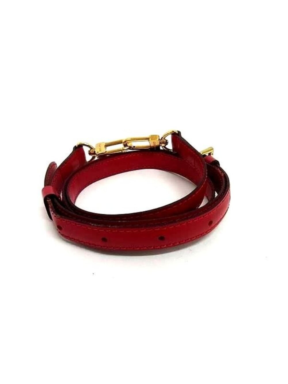 Louis Vuitton Leather Bag Shoulder Strap Belt Crossbody Red - Picture 2 of 4